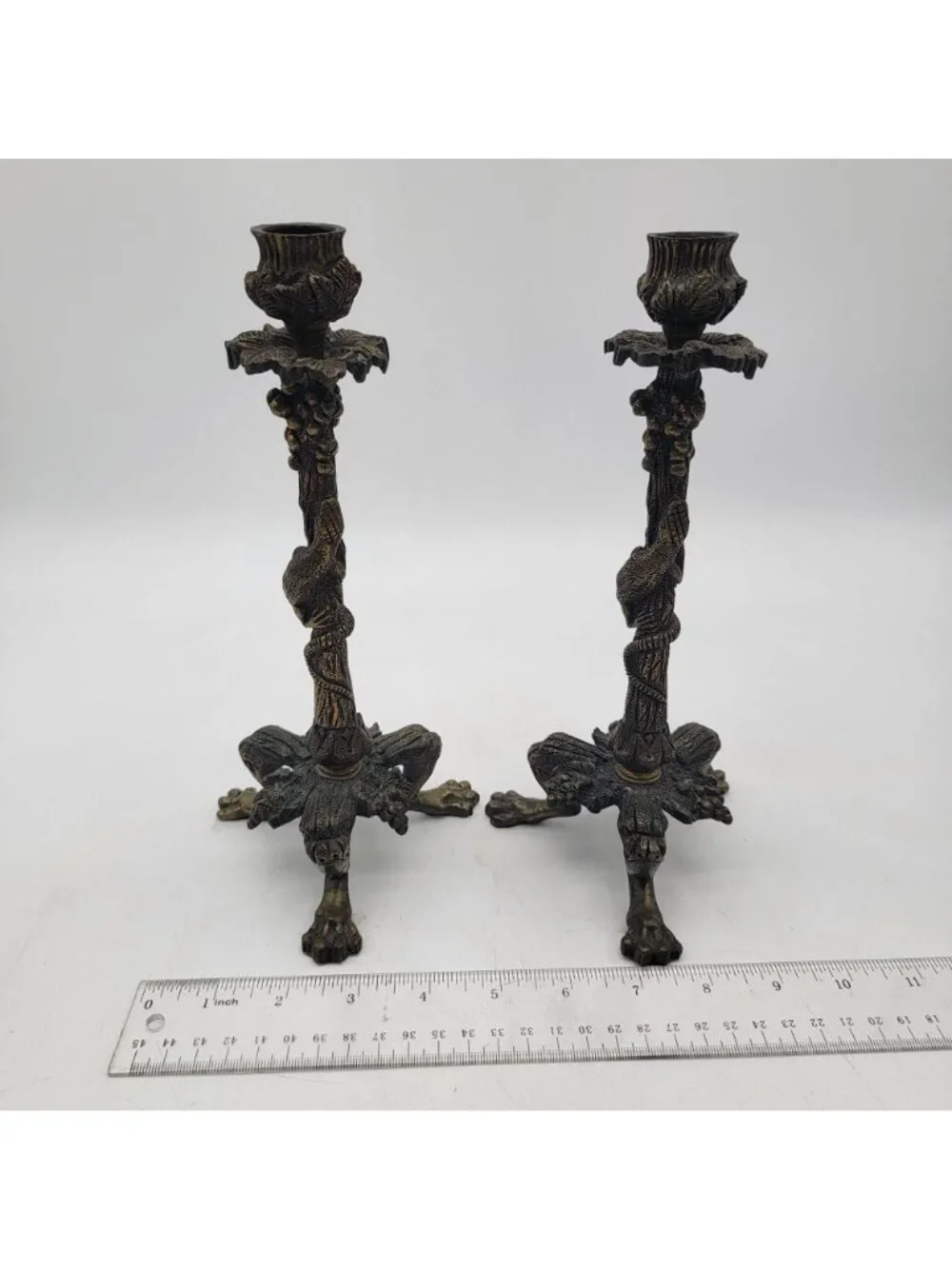 Antique Delafontaine Louis XVI Style France Bronze Candlesticks
